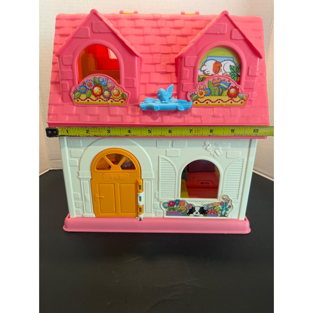 Fisher Price Little People Surprise & Sounds Home Dollhouse Pink Roof WORKS - Picture 12 of 13
